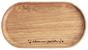 Bella Rose Drevená servírovacia tácka Čekám na Ježíška CZ – menšia