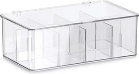 Zeller Present Organizér na čaj / úložný box, 8 priehradiek FACHER, 27,5 x 16,5 x 9,5 cm