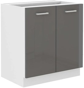 Skrinka do kuchyne SONIA šedý lesk 80D 2F BB
