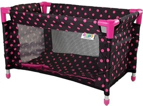 LEAN Toys Posteľ pre bábiky Alice Čierna a ružová