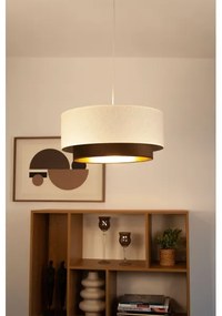 Závesné svietidlo na lanku NATIA 1xE27/60W/230V biele/hnedé