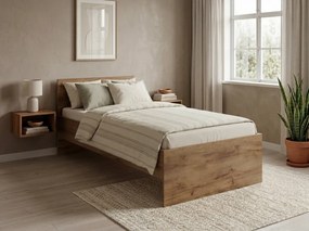 Posteľ ELISA 90 x 200 cm, dub artisan Rošt: Bez roštu, Matrac: Matrac Coco Maxi 20 cm