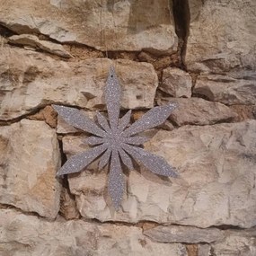 DECOLED Vločka III, pr. 15 cm, stříbrná