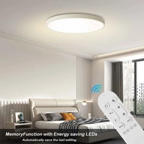 Immax NEO 07315L-LED Stmievateľné stropné svietidlo SEMPLICI 96W/230V priemer 80 cm Wi-Fi Tuya biela + diaľkový ovládač