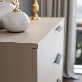 KOMODA MARION 2S KAŠMÍR ČIERNE ÚCHYTKY + NOŽIČKY LED 95 cm