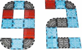 KIK Magnetické stavebnicové kocky 3D – mesto a autá, 91 dielov