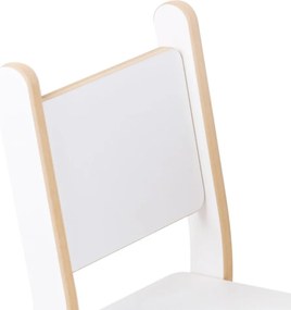 Montessori súprava do detskej izby – stôl a stolička, biela