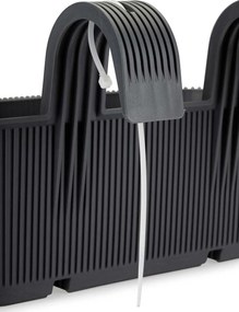 ZÁVESNÝ PLASTOVÝ KVETINÁČ LINE 21X29X19 CM ČIERNA