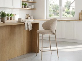 Barová stolička KIOTO, kašmír/svetlo béžová