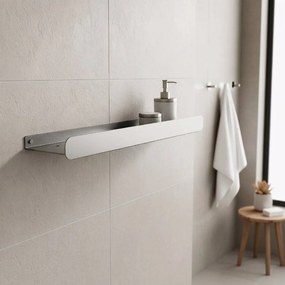 Rea Rea, kúpeľňová polica 60cm, SF03, brúsená oceľ, REA-47003