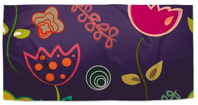 Sablio Uterák Nakreslené kvetiny - 30x50 cm