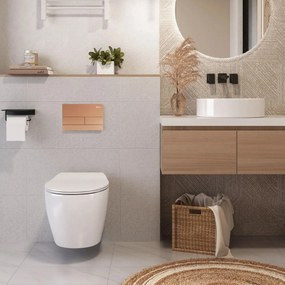 Rea Rea, Podomietkový WC systém K011A-Q + tlačidlo typ-T medená matná, KPL-E0053
