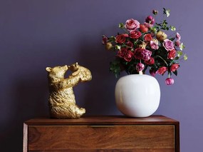 Bear Lucky Mom dekorácia zlatá 27 cm