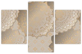Obraz - Mandaly v zlatých tónoch (90x60 cm)