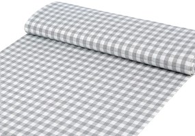 Biante Dekoračný oválny obrus Rebeka RE-019 Sivo-biela kocka stredná 60x100 cm