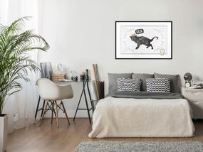 Artgeist Plagát - Cat in Crown [Poster] Veľkosť: 45x30, Verzia: Čierny rám