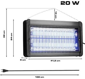 Elektrický lapač hmyzu 2x10W/230V 100 m²