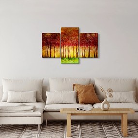 Obraz - Maľba listnatého lesa (90x60 cm)