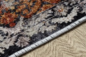 MIRO 51186.808 umývací koberec Rozeta, rám protišmykový - tmavomodrá / medený Veľkosť: 120x170 cm
