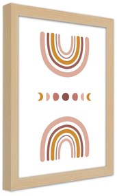 Gario Plagát Dúha Farba rámu: Prírodná, Veľkosť: 30 x 45 cm