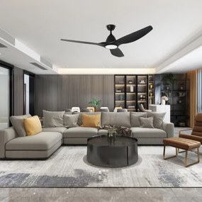 ZEVENTI - LED Stropný ventilátor URBINO LED/20W/230V Wi-Fi Tuya čierny + diaľkové ovládanie