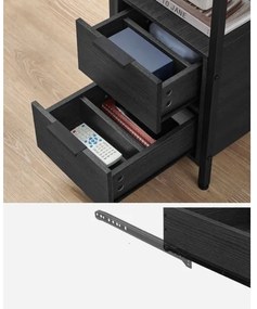 Odkladací stolík s integrovanými zásuvkami a USB portami ROD čierna