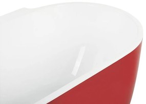 Voľne stojaca vaňa 170 x 80 cm červená ROTSO Beliani