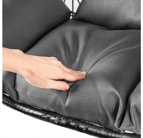 AKCIA Čierne závesné kreslo KOKON bez stojana II. akosť