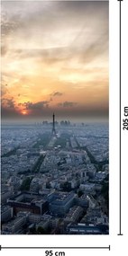 Fototapeta na dvere - Paríž z výšky (95x205cm)
