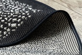 Koberec kruh SIZAL FLAT 48834690 čierny