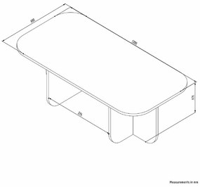 Konferenčný stolík Becaj Walnut