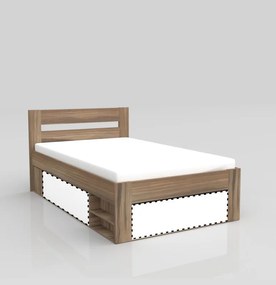 posteľ REA KIRA 120, jednolôžko, dub bardolino
