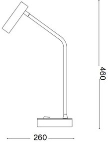 Ideal Lux - LED Stolná lampa EASY LED/3,5W/230V CRI 90 čierna
