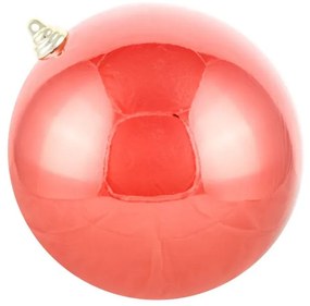 DECOLED Plastová guľa, priemer 20 cm, červená, lesklá, UV