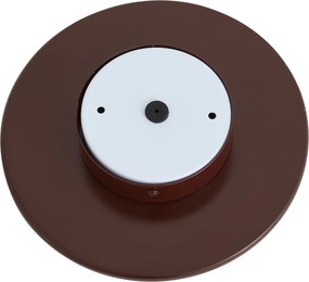 Retro nástenná lampa hnedá s okrúhlym opálovým sklom 20 cm IP44 - Lila
