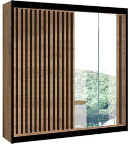 Skriňa Ladder 203 dub craft/lamely čierna