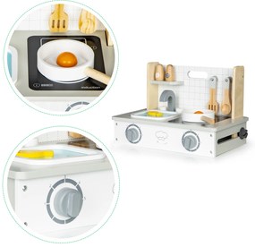 Drevený sporák s príslušenstvom mini kuchyňa ECOTOYS