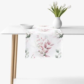 Goldea behúň na stôl 100% bavlnené plátno deluxe - nežné ruže 20x120 cm