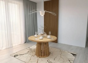 Okrúhly rozkladací jedálenský stôl MERINO dubová dyha