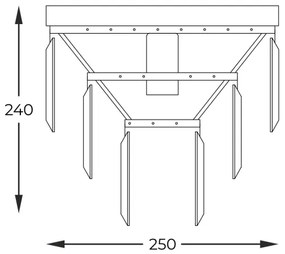 Zuma Line C17106/1 - Stropné svietidlo AMEDEO 1xE27/40W/230V zlatá
