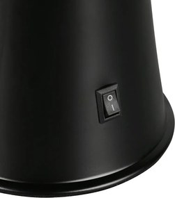 Čierna LED lávová lampa (výška 39,5 cm) Etna – Reality