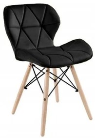 Sammer Celočalúnená jedálenská stolička v čiernej farbe SKY74-01 velvet cierna