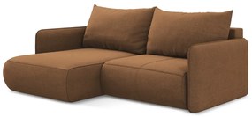 Oranžová rozkladacia/s úložným priestorom rohová pohovka (ľavý roh) Nanea – Makamii