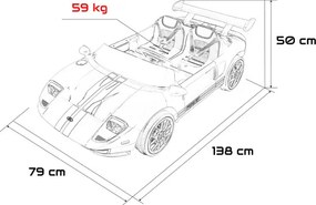 Elektrické autíčko Ford GT sivé