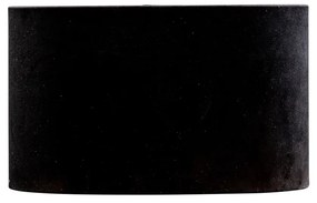 Zamatový tienidlo čierny oválny 25/16/15