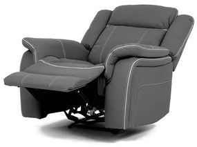 Autronic BONTEC Polohovacie kreslo, elektrické zabudované ovládanie, šedá, ekokoža, TV-4119 GREY Farba: Béžová