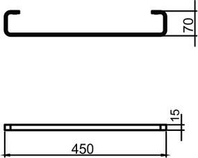 Novaservis - Držiak uterákov 450 mm Metalia 4 chróm, 6427,0