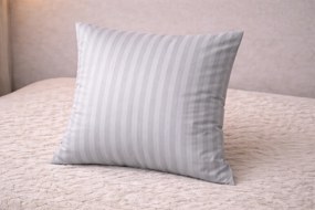 Obliečka na vankúš damašek sivá 40x40 cm – hotelová, nekrčivá, bez žehlenia