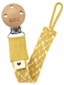 BIBS Klip na cumlík Paci Braid Mustard/Ivory