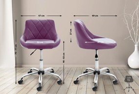 Pracovná stolička Lazio koženka - fialová